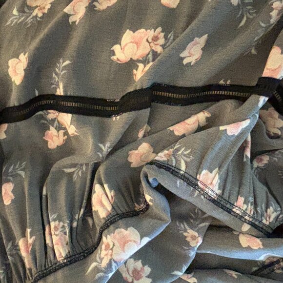 Lug Von Siga Maxi Blue w/ Pink Floral Dress - Size 42FR/US10 - Picture 8 of 16